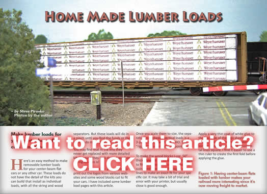 Home-made lumber loads