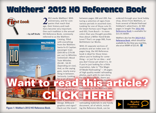 First look: Walthers 2012 HO reference book - MRH Nov 2011