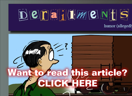 Derailments (humor) - Model trains - MRH Column August 2012