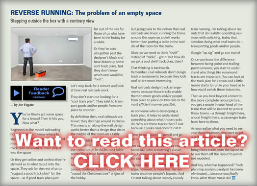 The problem of an empty space - Model trains - MRH Commentaty October 2012