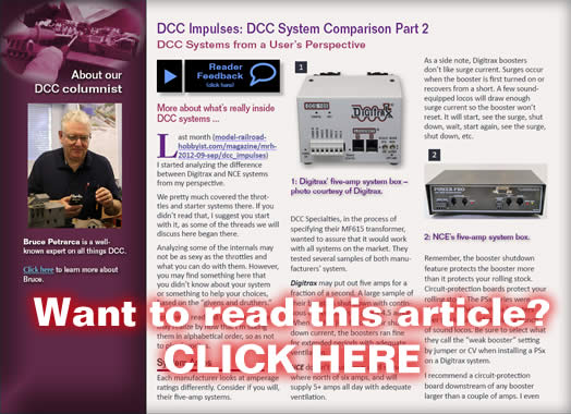 DCC system comparison, Digitrax, NCE, part 2 - Model trains - MRH Bruce Petrarca column October 2012