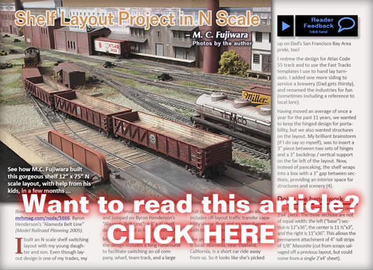 Shelf layout project in N scale - Model trains - MRH Article November 2012