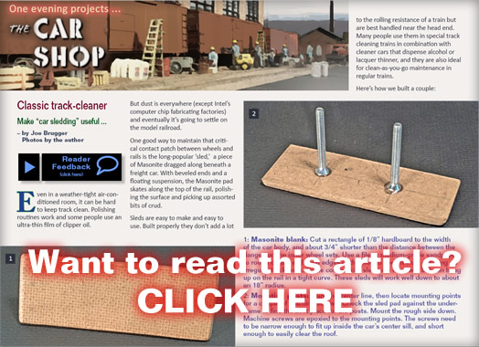 Classic track cleaner - Model trains - MRH article December 2012