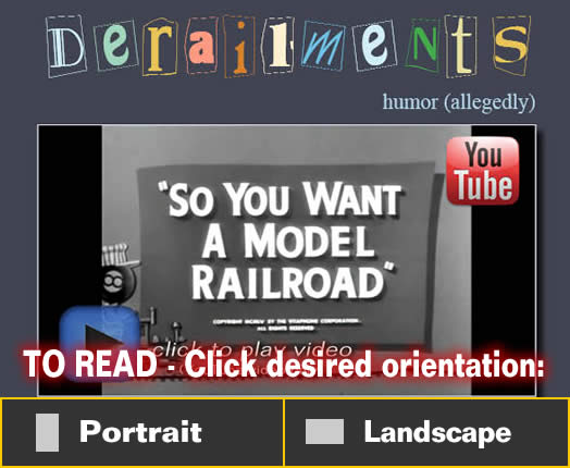 Derailments humor/bizarre facts - Model trains - MRH column March 2014