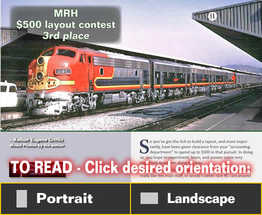 MRH $500 layout contest - 3rd place - Model trains - MRH article October 2014
