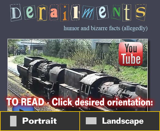 October Derailments humor/fun/bizarre facts - Model trains - MRH feature October 2014
