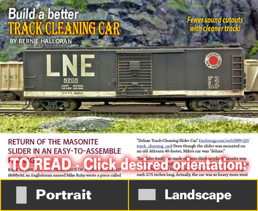 A better track cleaning car - Model trains - MRH article January 2015