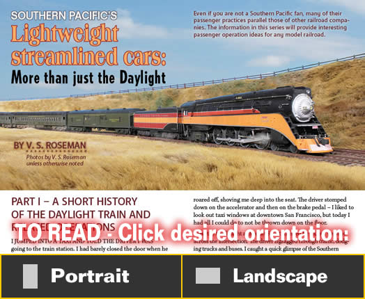 Modeling SP passenger trains, part 1 - Model trains - MRH article January 2015