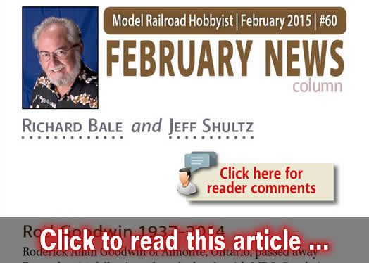 February 2015 News - Model trains - MRH column February 2015