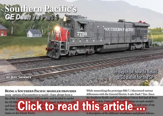 Southern Pacific's GE Dash 7s, part 1 - Model trains - MRH article March 2015