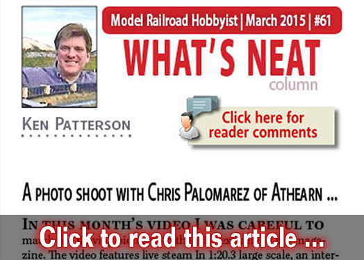What's Neat: Photo shoot with Athearn - Model trains - MRH column March 2015