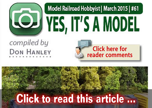 Yes, it's a model - Model trains - MRH article March 2015