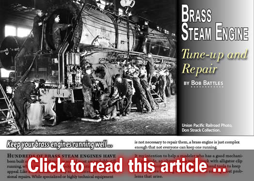 Brass Steam Engine tune-up and repair - Model trains - MRH article March 2015