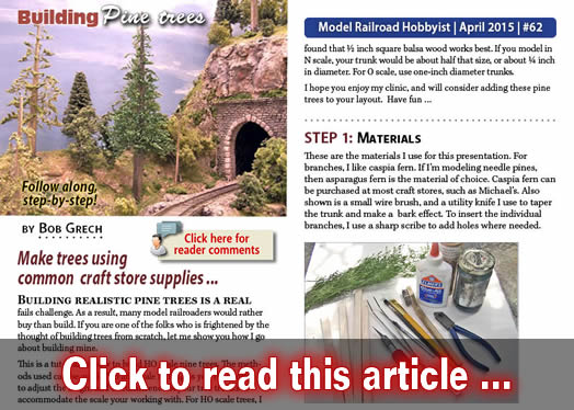 Building scale pine trees - Model trains - MRH article April 2015