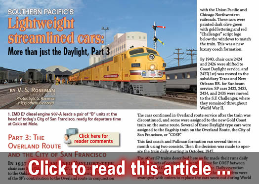 Modeling SP passenger trains, part 3 - Model trains - MRH article April 2015