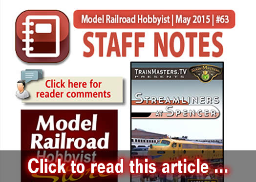 Staff Notes: Videos, videos, we have videos! - Model trains - MRH column May 2015