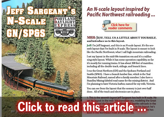 Jeff Sargeant's N-scale GN/SP&S - Model trains - MRH article May 2015