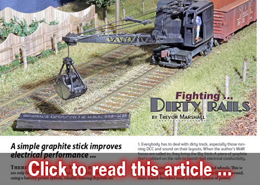 Fighting dirty rails with graphite - Model trains - MRH article May 2015