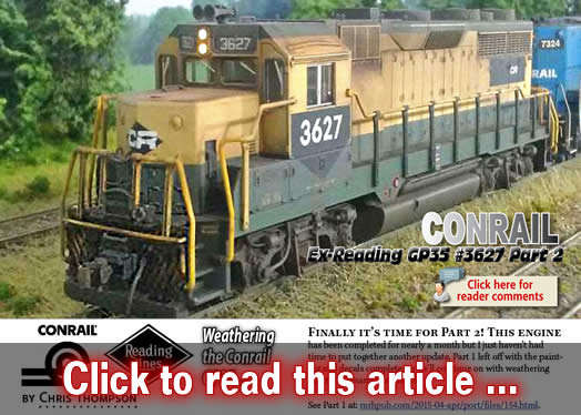 Modeling a well-worn Conrail (ex-Reading) GP35: 2 - Model trains - MRH article June 2015