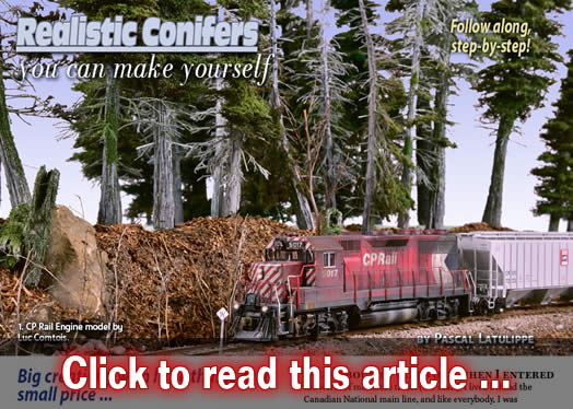 Realistic conifers - Model trains - MRH article June 2015