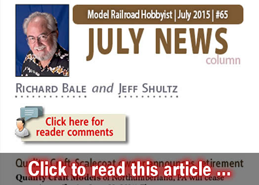 July 2015 News - Model trains - MRH column July 2015