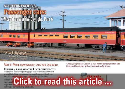Southern Pacific's passenger cars, part 5 - Model trains - MRH article September 2015
