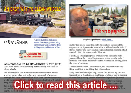 An easy way to clean wheels - Model trains - MRH article September 2015