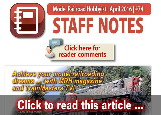 Staff Notes: Achieve your hobby dreams ... - Model trains - MRH column April 2016