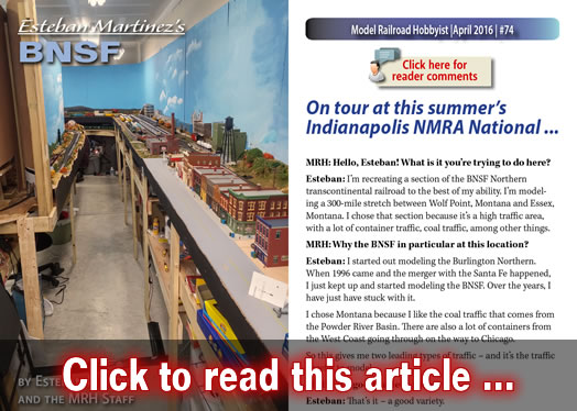 Esteban Martinez's BNSF - Model trains - MRH article April 2016