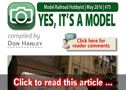 Yes it's a model - Model trains - MRH column May 2016