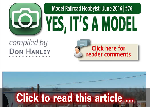 Yes it's a model - Model trains - MRH column June 2016