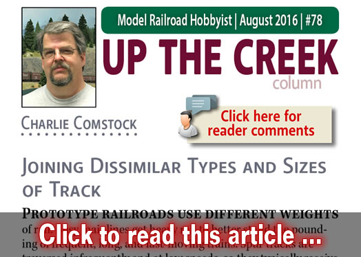 Up the Creek: Joining dissimilar track - Model trains - MRH column August 2016