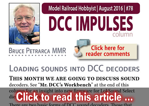 DCC Impulses: Loading sounds into DCC decoders - Model trains - MRH column August 2016