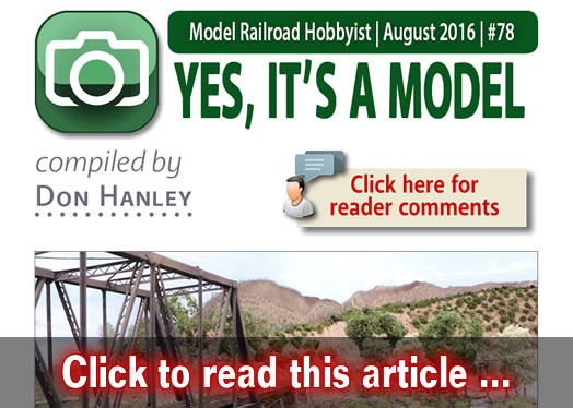Yes it's a model - Model trains - MRH column August 2016
