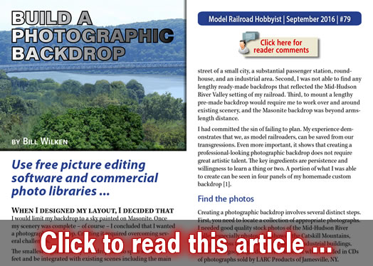 Build a photographic backdrop - Model trains - MRH article September 2016
