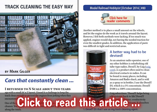 Track cleaning the easy way - Model trains - MRH article October 2016