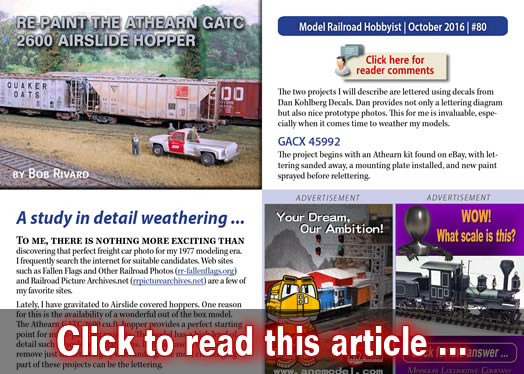 Athearn airslide hopper repaint - Model trains - MRH article October 2016