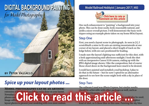 Sky painting - Model trains - MRH article January 2017