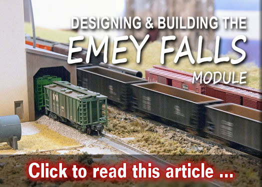 Desiging and  building Emey Falls - Model trains - MRH article February 2017