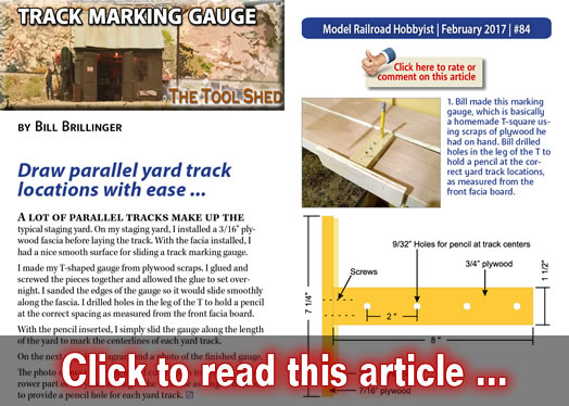 Track marking gauge - Model trains - MRH feature February 2017