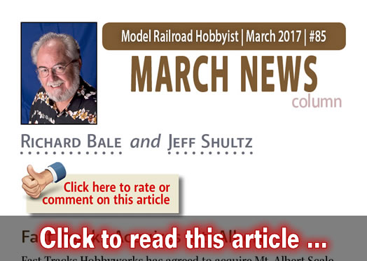 March 2017 news - Model trains - MRH column March 2017