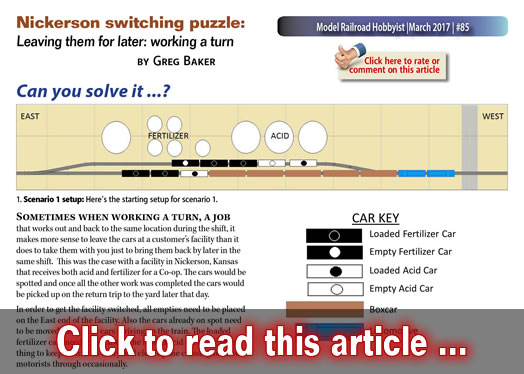Nickerson switching puzzle - Model trains - MRH article March 2017
