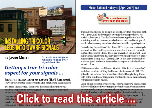Dwarf seachlight signals with SMD LEDs - Model trains - MRH article April 2017