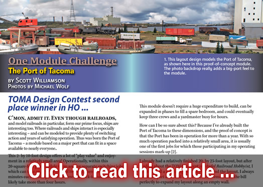 One module challenge: Second place winner - Model trains - MRH article July 2017