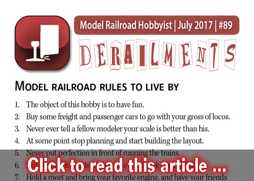 Derailments - Model trains - MRH feature July 2017