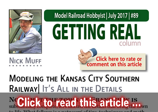 Getting Real: It's all in the details - Model trains - MRH column July 2017
