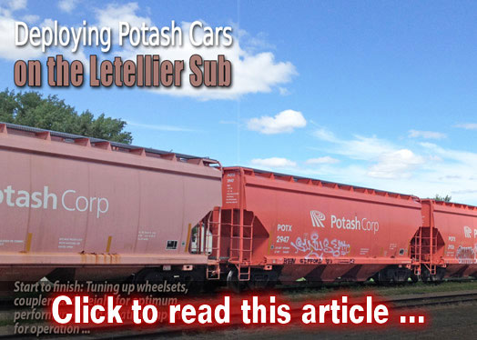 Deploying potash cars - Model trains - MRH article July 2017
