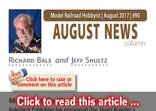 August 2017 news - Model trains - MRH column August 2017