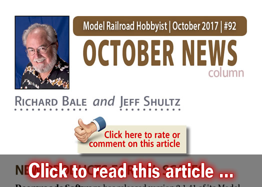October 2017 news - Model trains - MRH column October 2017