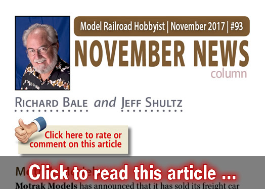 November 2017 news - Model trains - MRH column November 2017